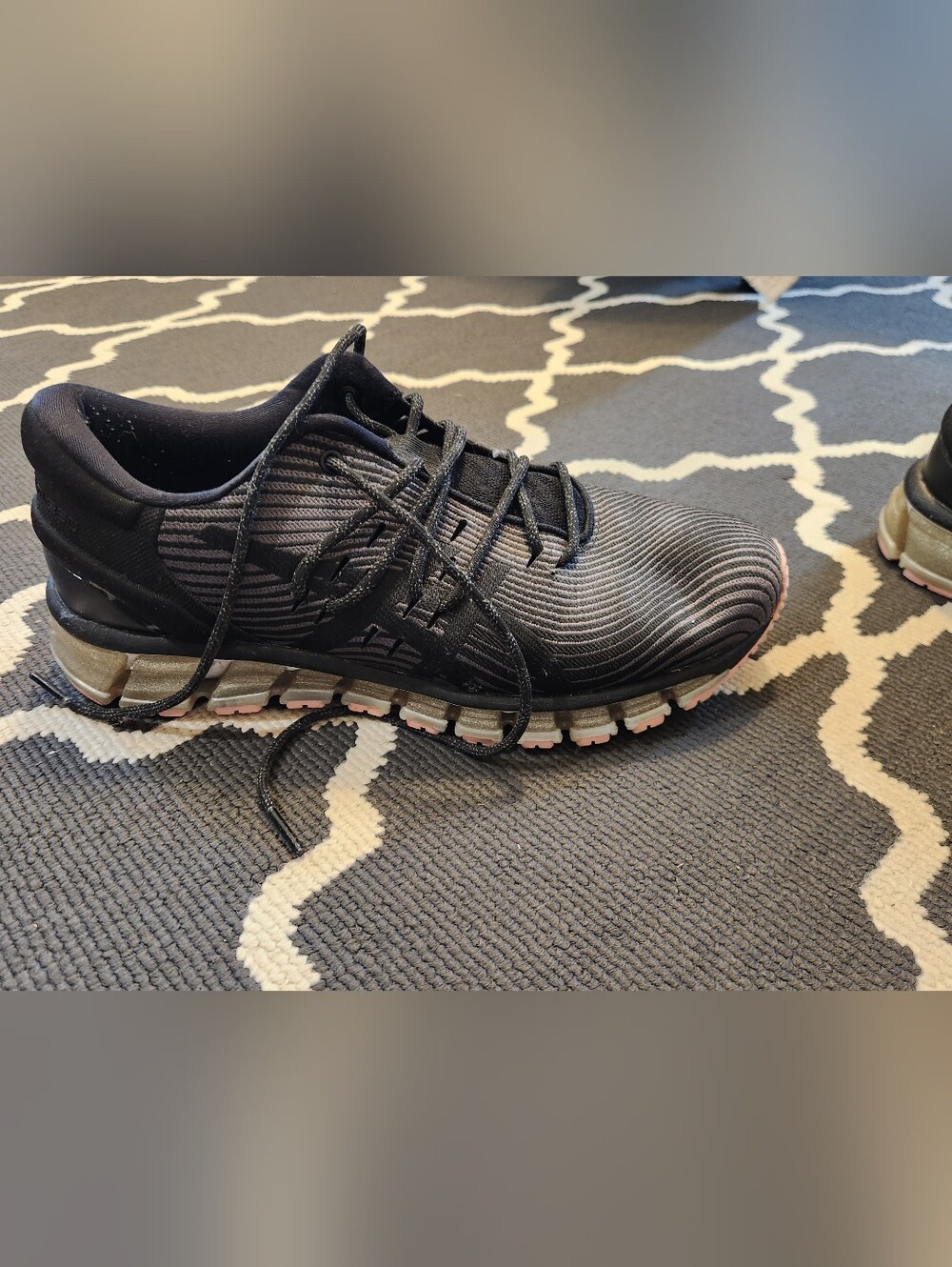 ASICS Womens Black Running Sneakers